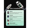 100W ACEFAST kábel USB C - USB C, 5A, LCD C6-03, 2m strieborný