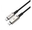 100W ACEFAST kábel USB C - USB C, 5A, LCD C6-03, 2m strieborný