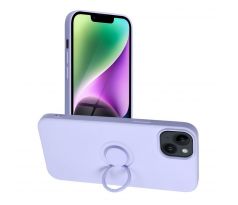 Silikónové púzdro Ring pre iPhone 14 Plus fialove
